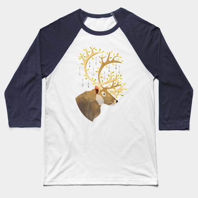 Spoonie Deer Baseball T-Shirt by yourachingart